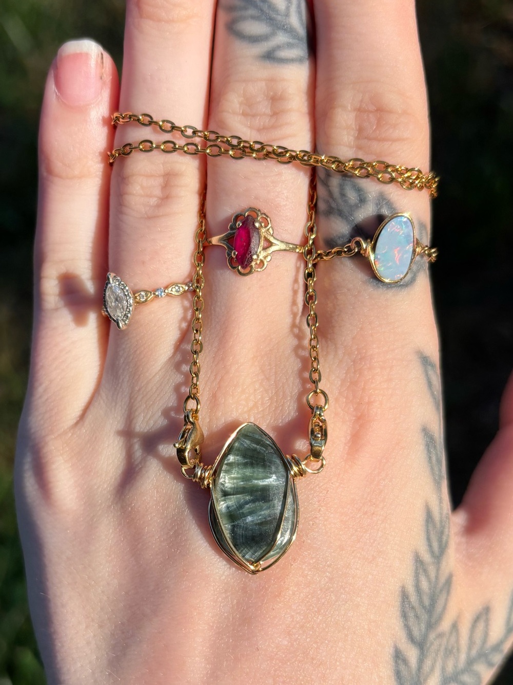 Seraphinite interchangeable necklace